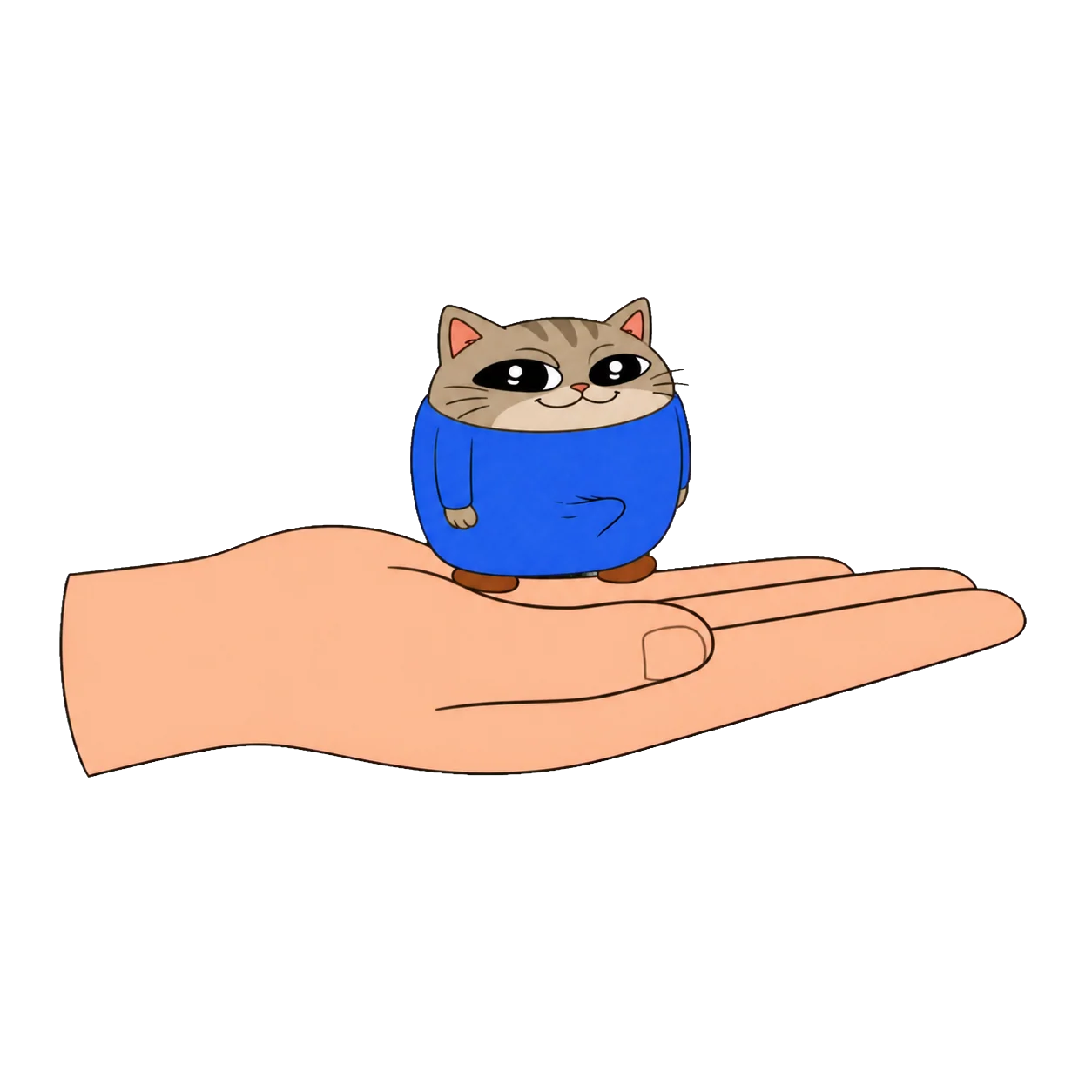 Smol Cat on a palm